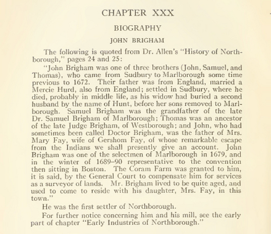 Biography of John Brigham, p. 278)