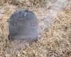Lone footstone near Mary Brigham's grave